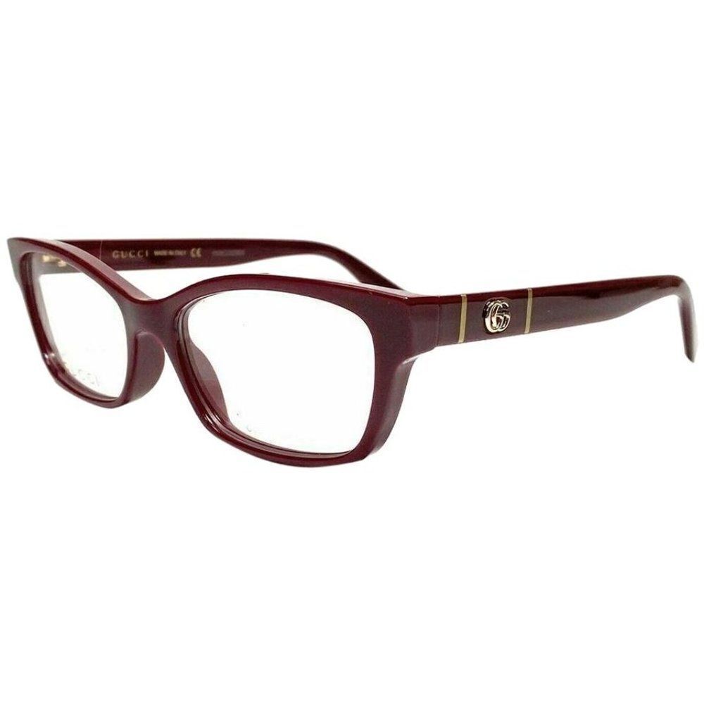 Gucci Red Frame & Demo Lens Women's Cat Eye Eyeglasses